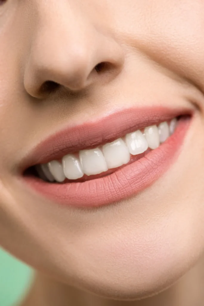 Close-up of a bright natural smile
