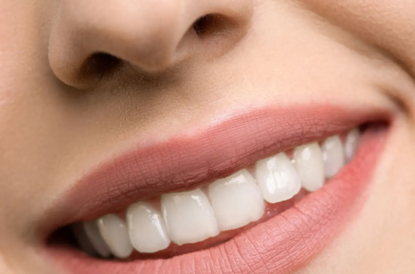 Close-up of a bright natural smile