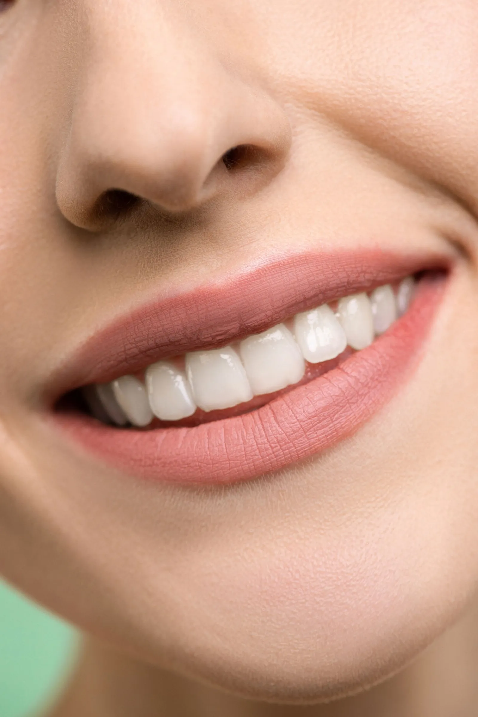 Close-up of a bright natural smile